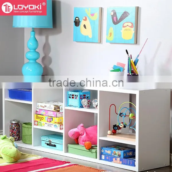 Hot Sale Wood Cube Storage Shelf Easy Assembly Collection Bookcase 4 Tiers Multifunction Bookshelf Wholesale photo-5