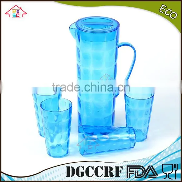 NBRSC Set of 5 Pcs Plastic ps Cold Water Jug Drinking Water Kettle Tea Pot Water Jug With Cups photo-4