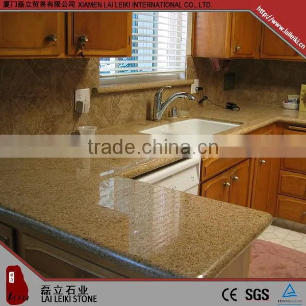 Rectangular Shape G682 Sunset Gold Polished Countertop Gold Granite Table Top photo-5