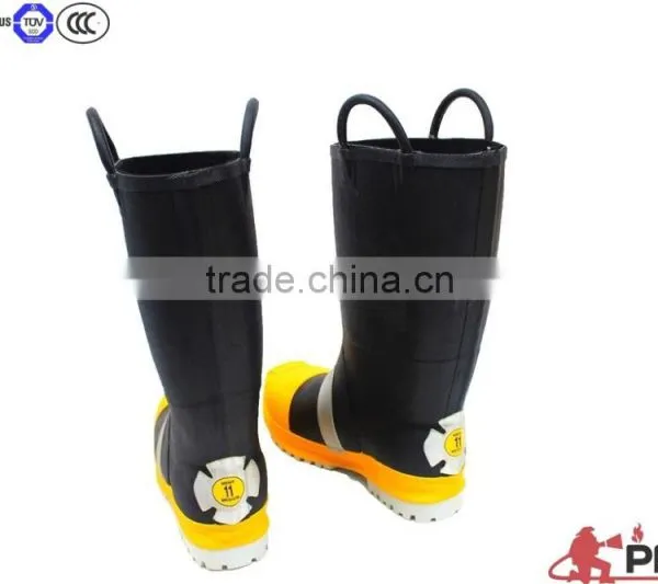 EN ISO 20345 Rubber Fire Fighter Boots With Steel Toe and Capes photo-6