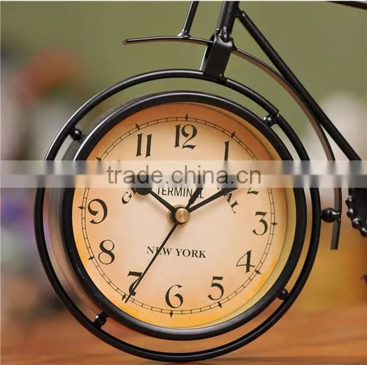 Creative Bicycle Shape Steel Material Table Clock photo-5