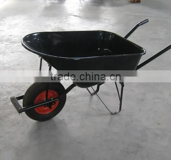 Metal Garden Flower Cart Tool Power Wheel Barrow With Axle Rubber Wheel photo-2