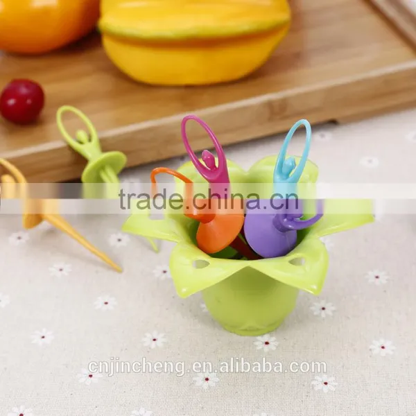 Factory Good Price ABS Colorful Disposable Top Quality Plastic Fruit Fork photo-4