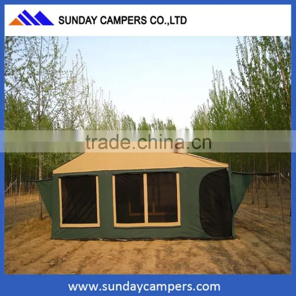 Beautiful Color 4x4 off Road Car Tent Camping Pop up Trailer for Sale photo-2