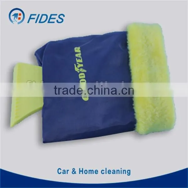 Promotional Plastic Car Ice Scrapers With Glove With Blue Color photo-3