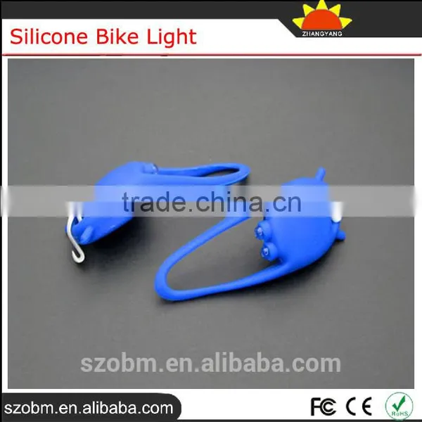 Blue Bicycle Headlight Silicone Bike Light For Safety Travel photo-2