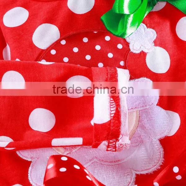 2015 New Christmas Girls Dress Long-Sleeve Dot Dresses Kids Cotton Children's Christmas Gift Party Costume Princess Dress photo-5
