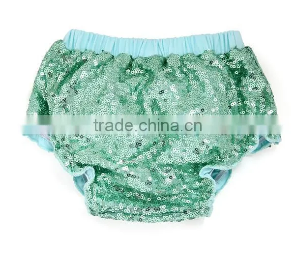 Gold Sequins Baby Cotton Bloomers With Bow Back photo-3