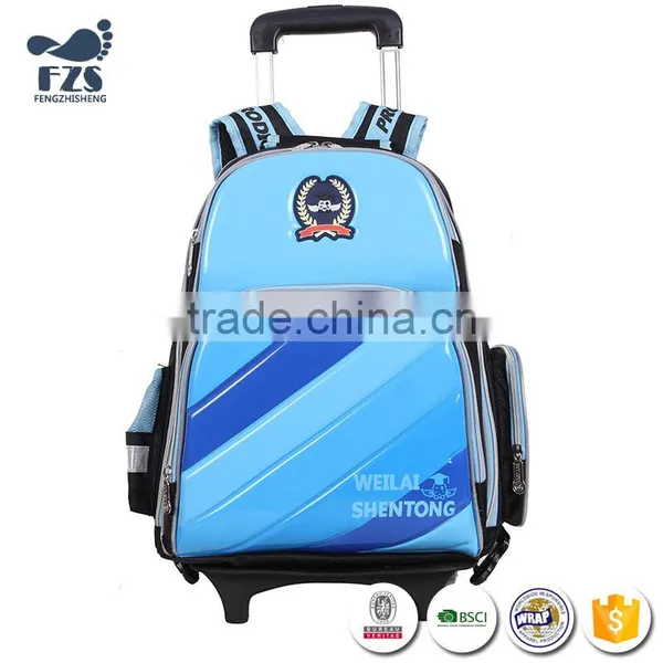 SLZ72 Latest Removable Candy Color Kids Trolley School Bag With 2 Two Wheels photo-2