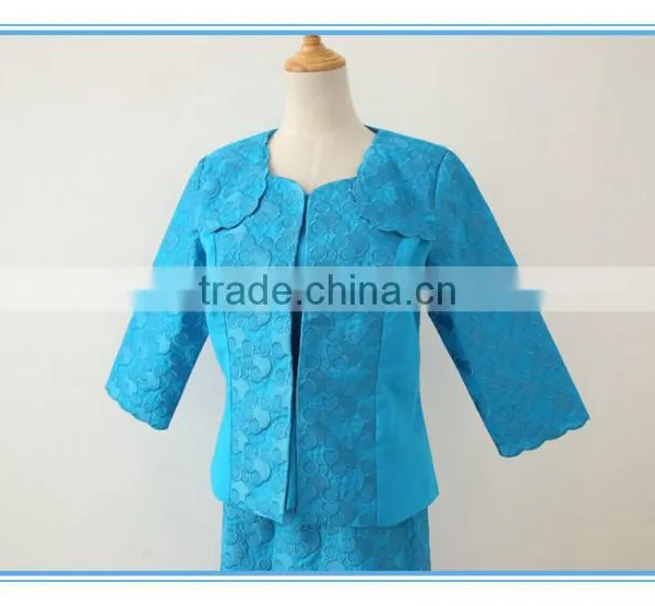 Latest Design Bubble Heavy Embroidery Church Suits for Female photo-5