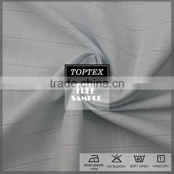 Woven 100% Cotton Dobby Slub Fabric for Shirt photo-2