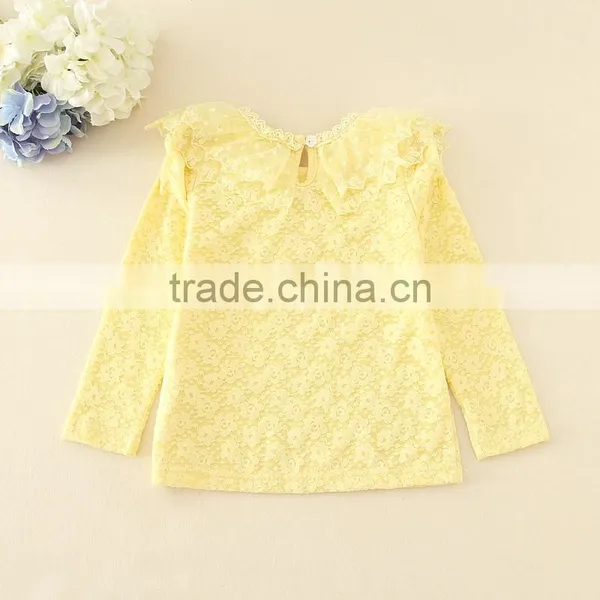 Fleece Undershirts Children Autumn Clothes High Quality Lace Girls Winter Lonh Sleeve Tee Warm Soft Kids Tee photo-2