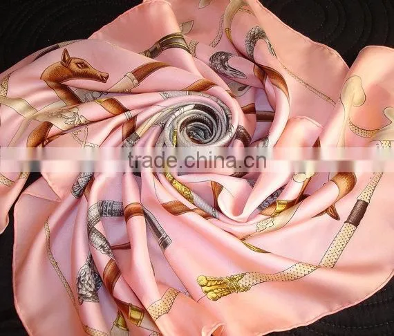 Scarf Tuch Scarf Silk Pink photo-3