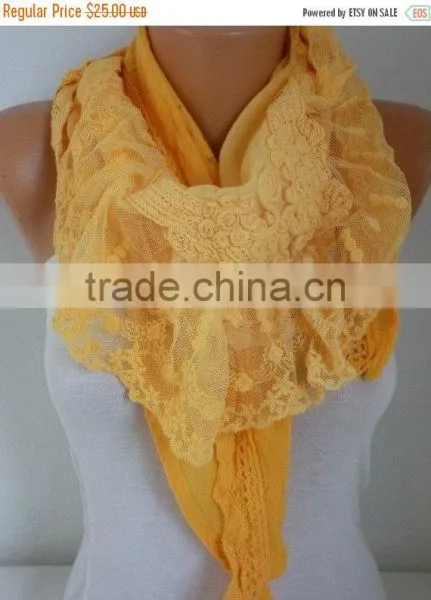 YellowScarf,Spring Summer Scarf, Easter Gift,Oversized Wrap, Lace Shawl, Gift Ideas for Her, Women Fashion Accessories photo-3