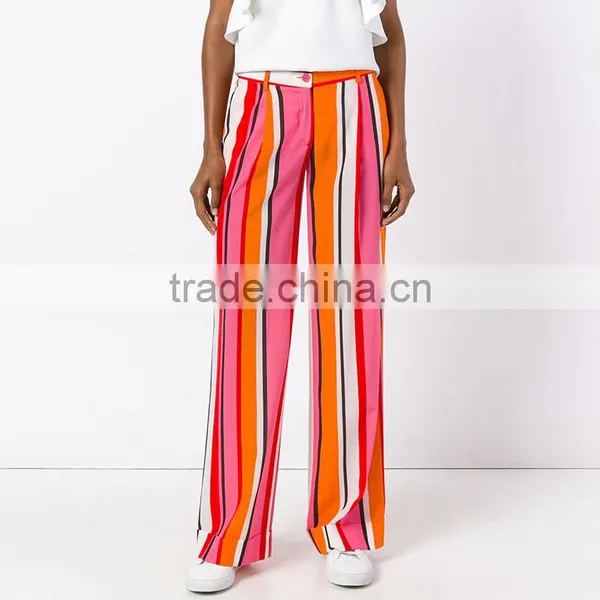 New Trendy Multicolored Striped Ladies Fashion Pants photo-4