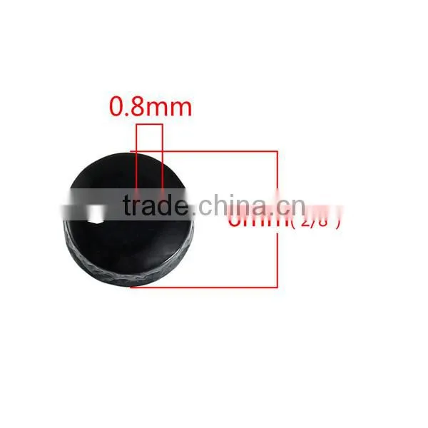 Wholesale Scrapbooking 2 Holes Round Black 6mm Dia Resin Sewing Buttons photo-2