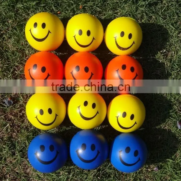 Promotional Smiling Face PU Foam Ball Keychian photo-2