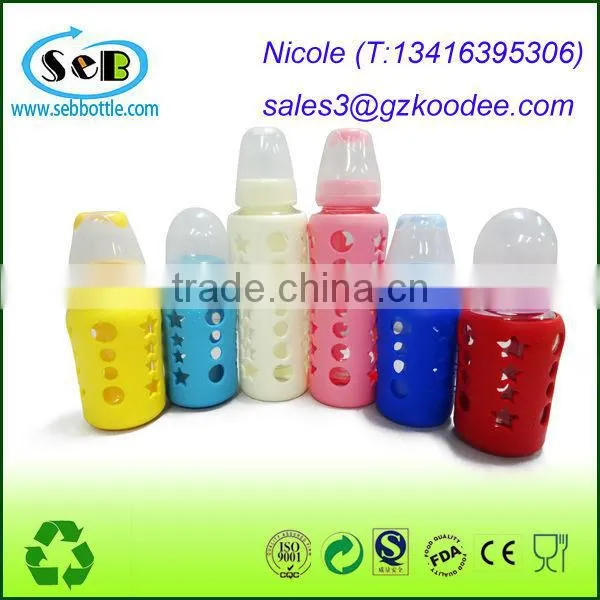 2014 High Quality Borosilicate Glass Baby Feeding Bottle