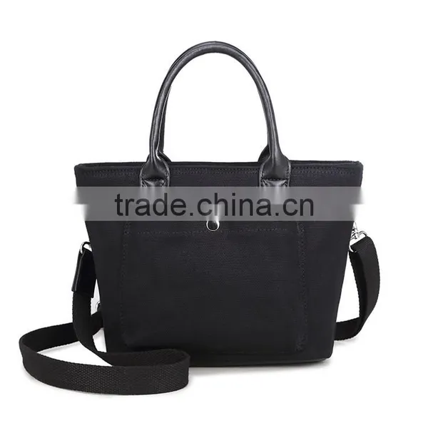 New Arrival Wholesale Women Canvas Bag Shoulder and Rope Handle Beach Bag photo-5