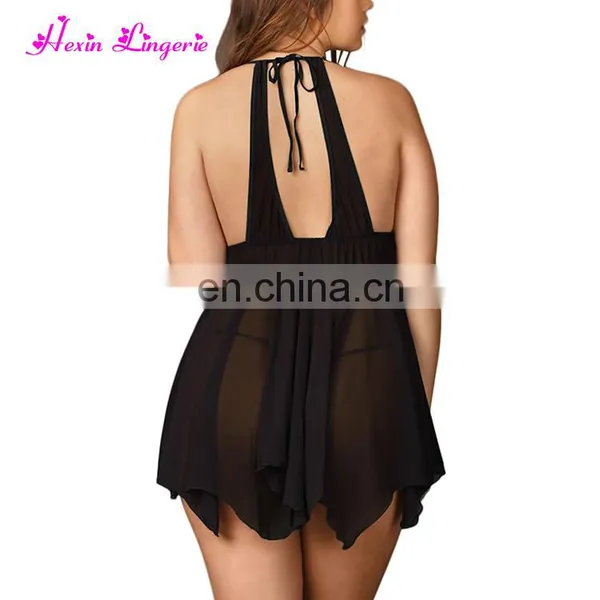 2017 Free Sample Japanese Mature Women Erotic Plus Size Lingerie Sexy Babydoll photo-2