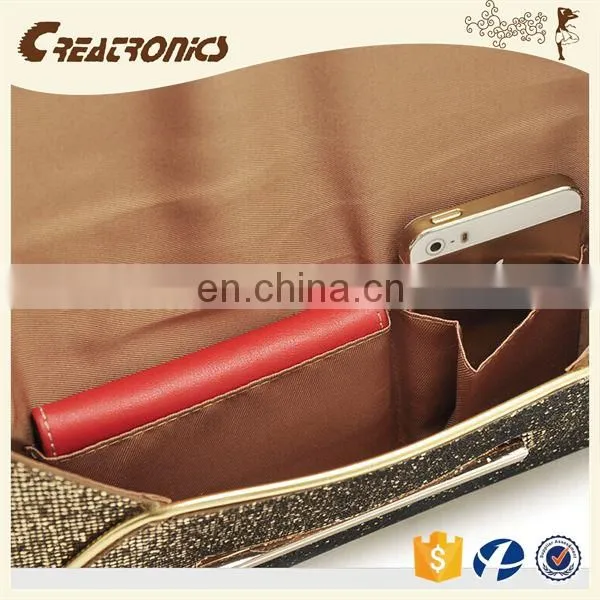 CR Passed European Test Colorful Convenient Envelope Shaped Ladies Clutch Bag Shining Pattern Leather Handbag Factory photo-6