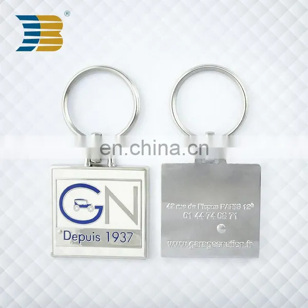 Square Shape Hard Enamel Custom Metal Car Keychain photo-5