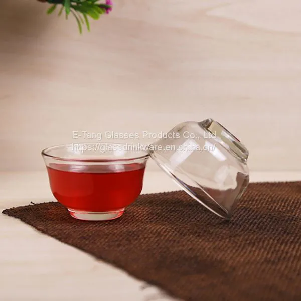 Wholesale Factory Price Amazon Custom Logo 50ml Handmade Kungfu Pyrex Glass Gongfu Tea Cup photo-5