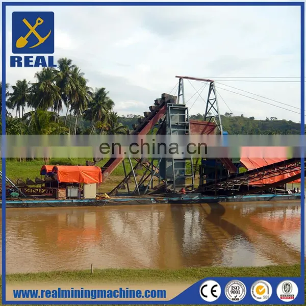 High Efficient Gold Mining Equipment Bucket Chain Gold Dredge for Sale