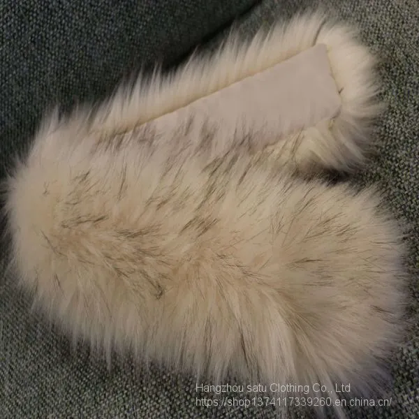 Clothes Fur Collar Artificial Fur Fox Fur Raccoon Dog Fur Down Coat Coat Fur Collar Cap Strip photo-5