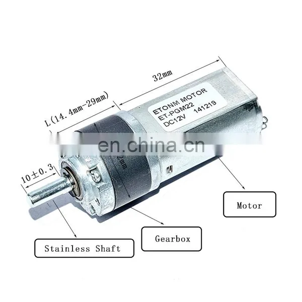 12V 9V Gear Motor dc 1000rpm Planetary Gear Motor for tv Lift photo-2