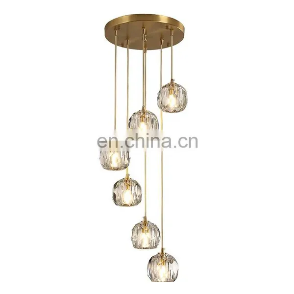 Decoration Luxury Lighting k9 Crystal Lamps Ceiling Chandelier Hanging Nordic Pendant Light photo-4