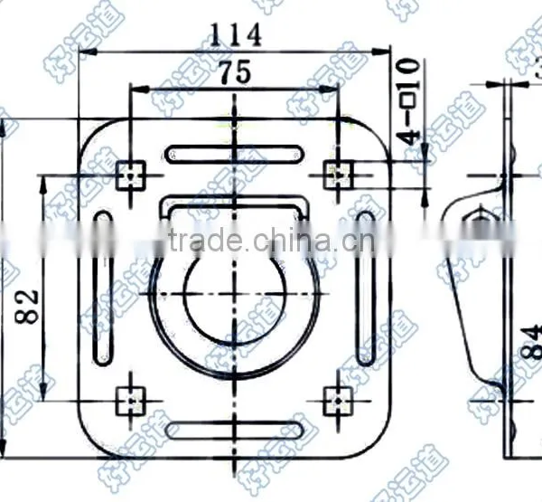 Trailer Recessed Lashing Ring Rope Ring D Ring 04400 photo-2