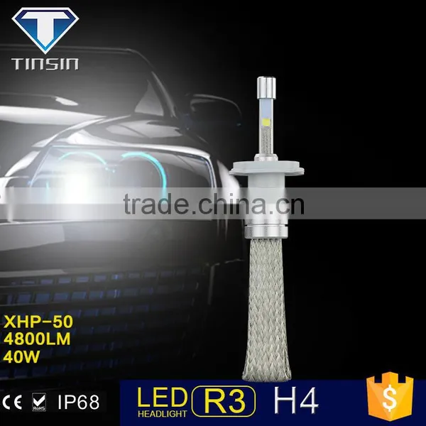 Tinsin Latest R3 XHP-50 Chips 80w 9600lm 2015 Headlight Bulb Auto Led H4 Conversion Kits photo-3