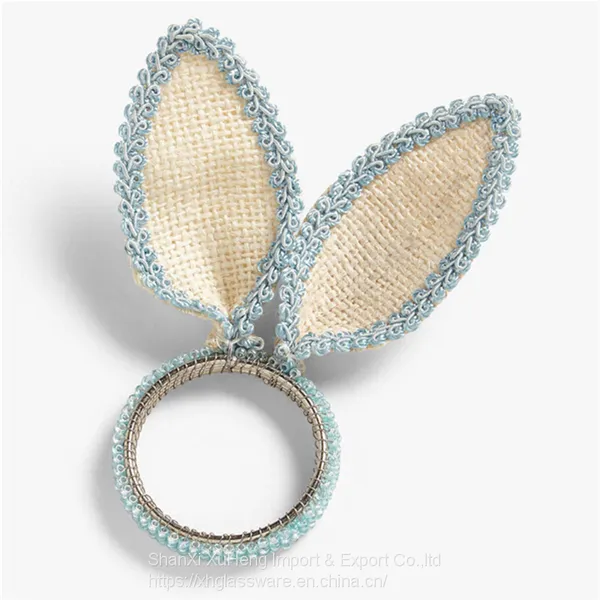 Easter Table Decor Bunny Rabbit Ear Napkin Rings For Home Party Wedding photo-3