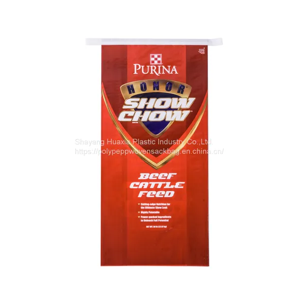 Multicolor Printed BOPP Laminated Polywoven Bags For Livestock Feed Ez/Easy Open photo-2