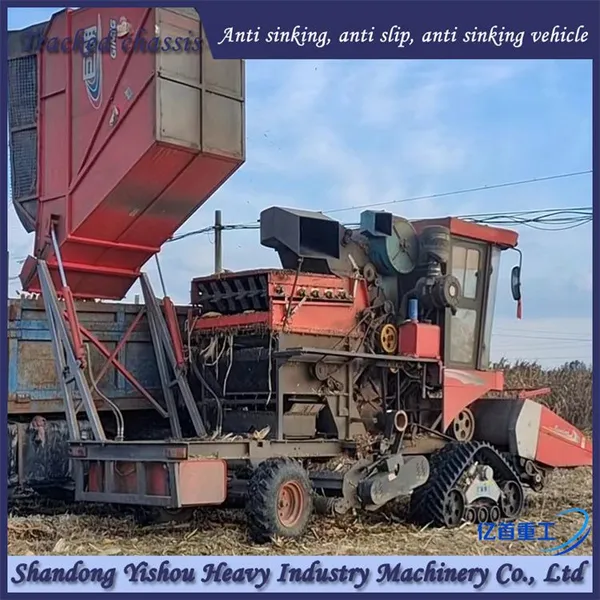 Corn Harvester Modified With Track Chassis, Mud and Wetland Anti Slip and Anti Sinking Vehicle photo-2