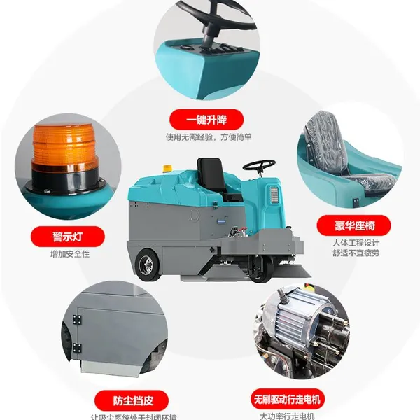 Kailer KL1550 Industrial Park Ride-on Sweeper, Cleaning, Dust Collection, and Water Spraying Tri-function With Long Battery Life photo-2
