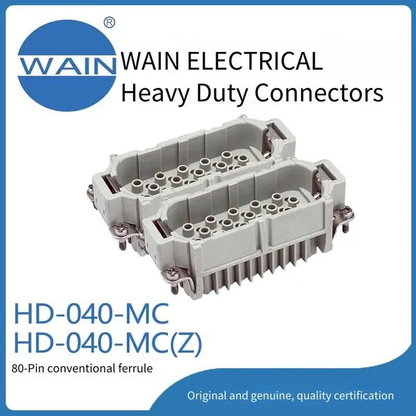 wain усиленный разъем hd-040-mc(z) с 80 контактами, вставка сверхвысокой плотности, прямоугольный разъем, авиационный штепсельный разъем