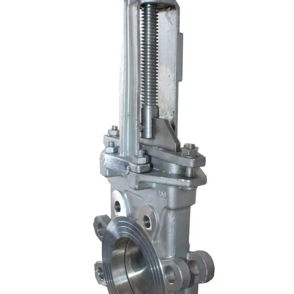 JIS ASME ANSI DN50-DN1200 4in 6in CF8 Knife Gate Valve With Double Action Pneumatic Actuator for Slurry Use photo-3