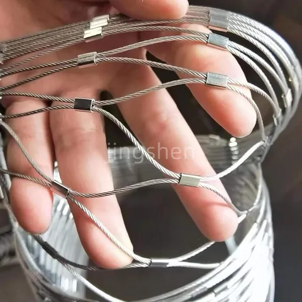 Factory Sale Stainless Steel Wire Rope Mesh Net/flexible Stainless Steel Rope Mesh/zoo Mesh photo-5