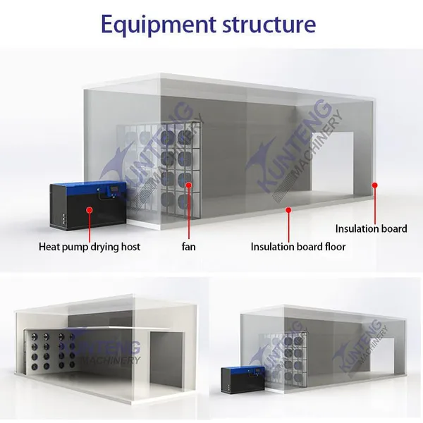 Commercial Heat Pump Olive Drying Machine Rosa Roxburghii Dehydrator photo-4