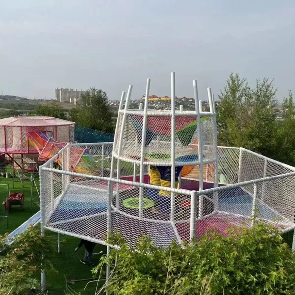 Outdoor Rainbow Rope Net Playground Equipment