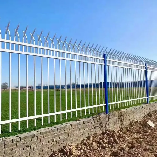 Easy-to-Assemble Outdoor Garden Fence - 2m High Zinc Steel Courtyard Guardrail With Trellis photo-4