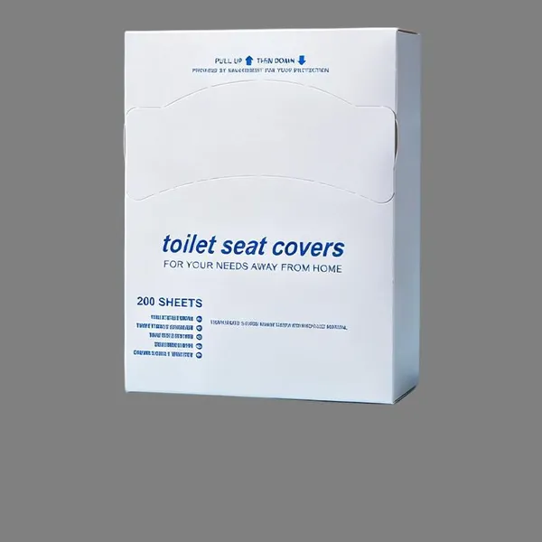 White 1/4 Fold Toilet Seat Paper Covers, PFAS-free, Fragrance-Free, Fits Standard Toilet Seats
