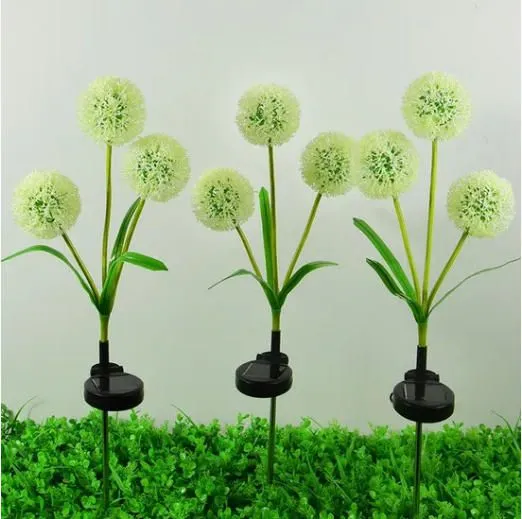 New Outdoor Waterproof 3 Head Dandelion Flower Solar GardenLamp