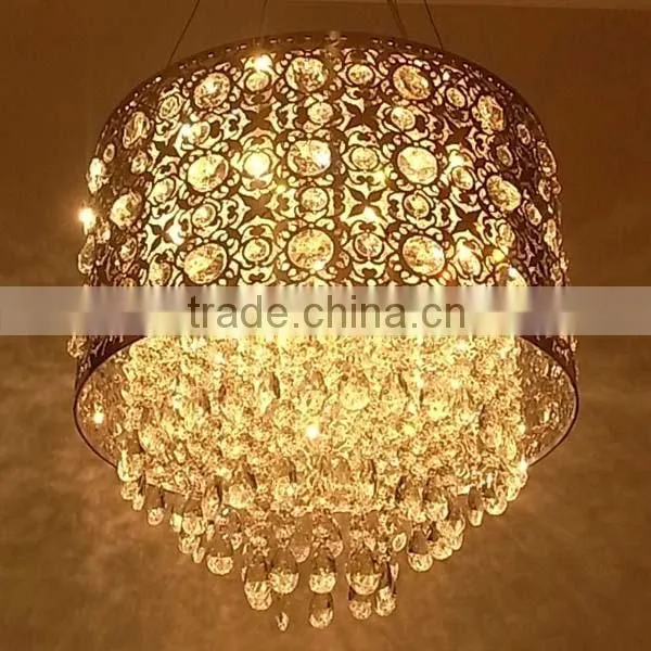 Laser Metal Matched Crystal Chandelier Pendant Lamp photo-4