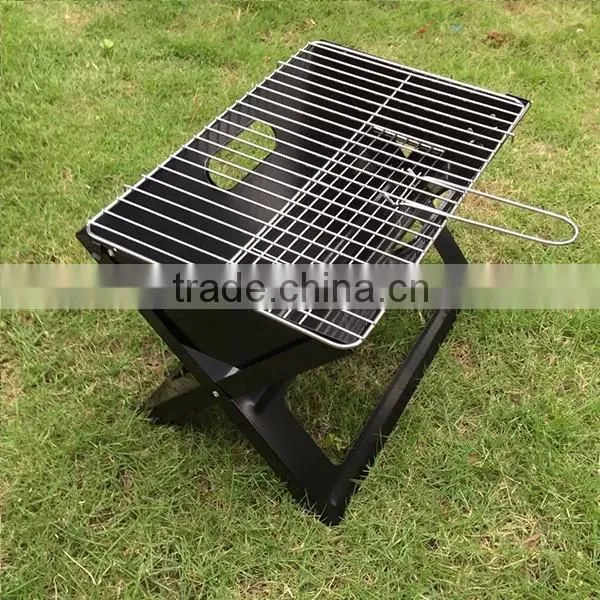 X Shape Folding Bbq Grill /note Book Bbq Grill