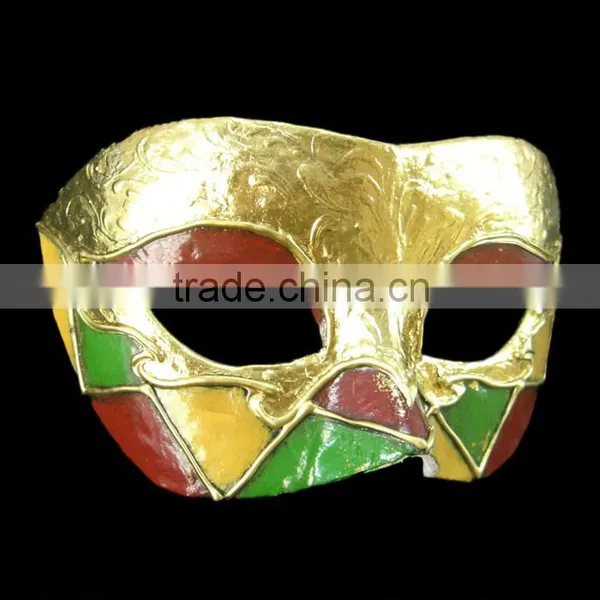 Black Wholesale Masquerade Beautiful Design Feather Mask Golden Michaels Masquerade Masks photo-4