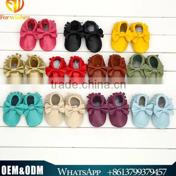 Hot Sale 2016 Fashion Style Tassel Toddler Shoes Leather Toddler Baby Shoes Bow Section Tassel Shoes