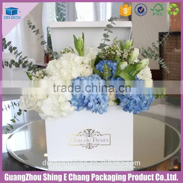 2016 Popular Paper Cardboard Printing Fresh Flower Box Rectangle/rose Packaging for Valentine's Day photo-4